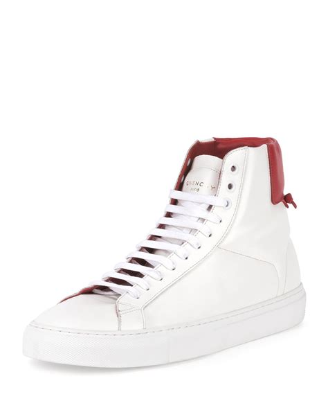 givenchy urban street high-top sneakers|givenchy jaw high white sneakers.